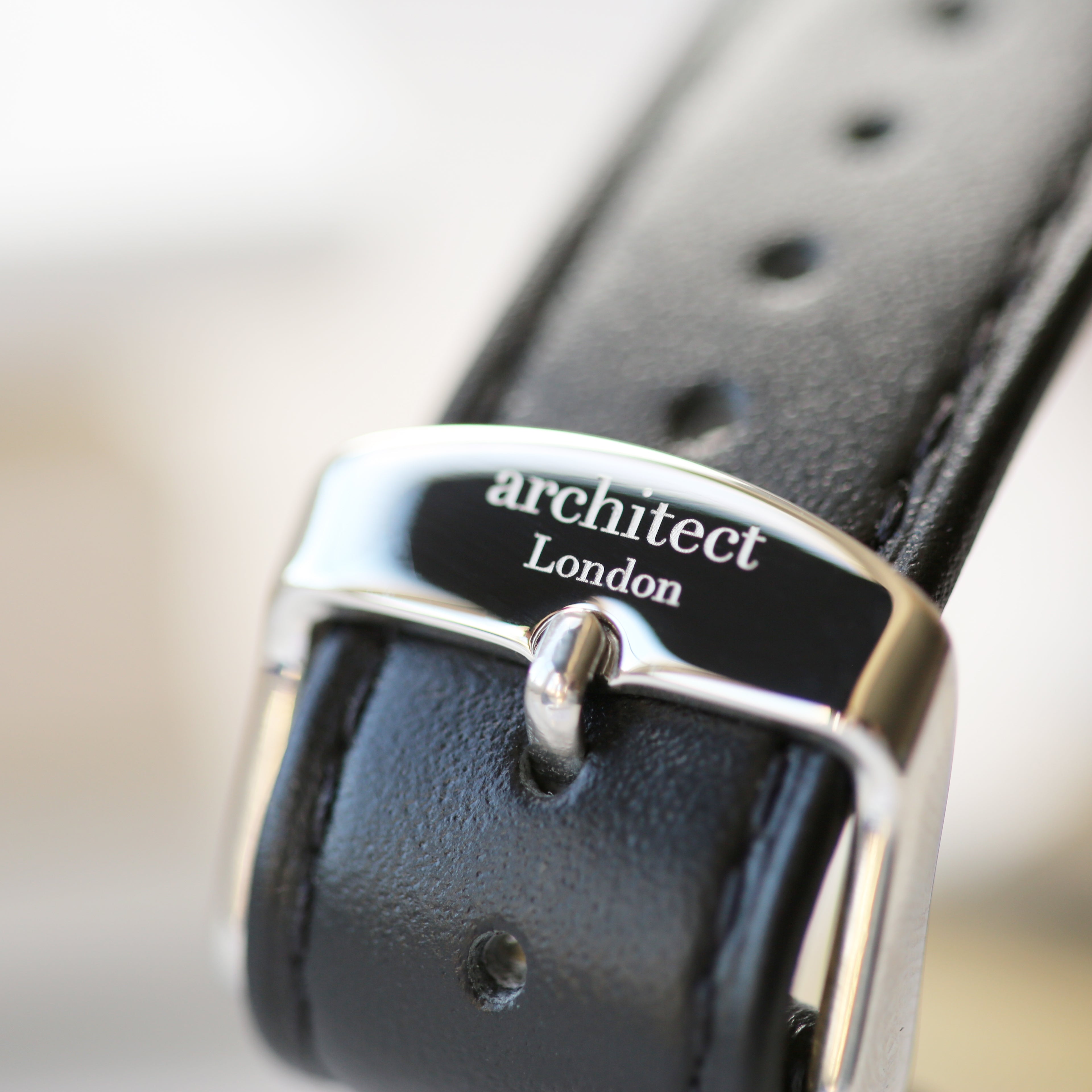 Contactless Payment Watch - Men's Architect Zephyr + Jet Black Strap + Modern Font Engraving - Wear We Met