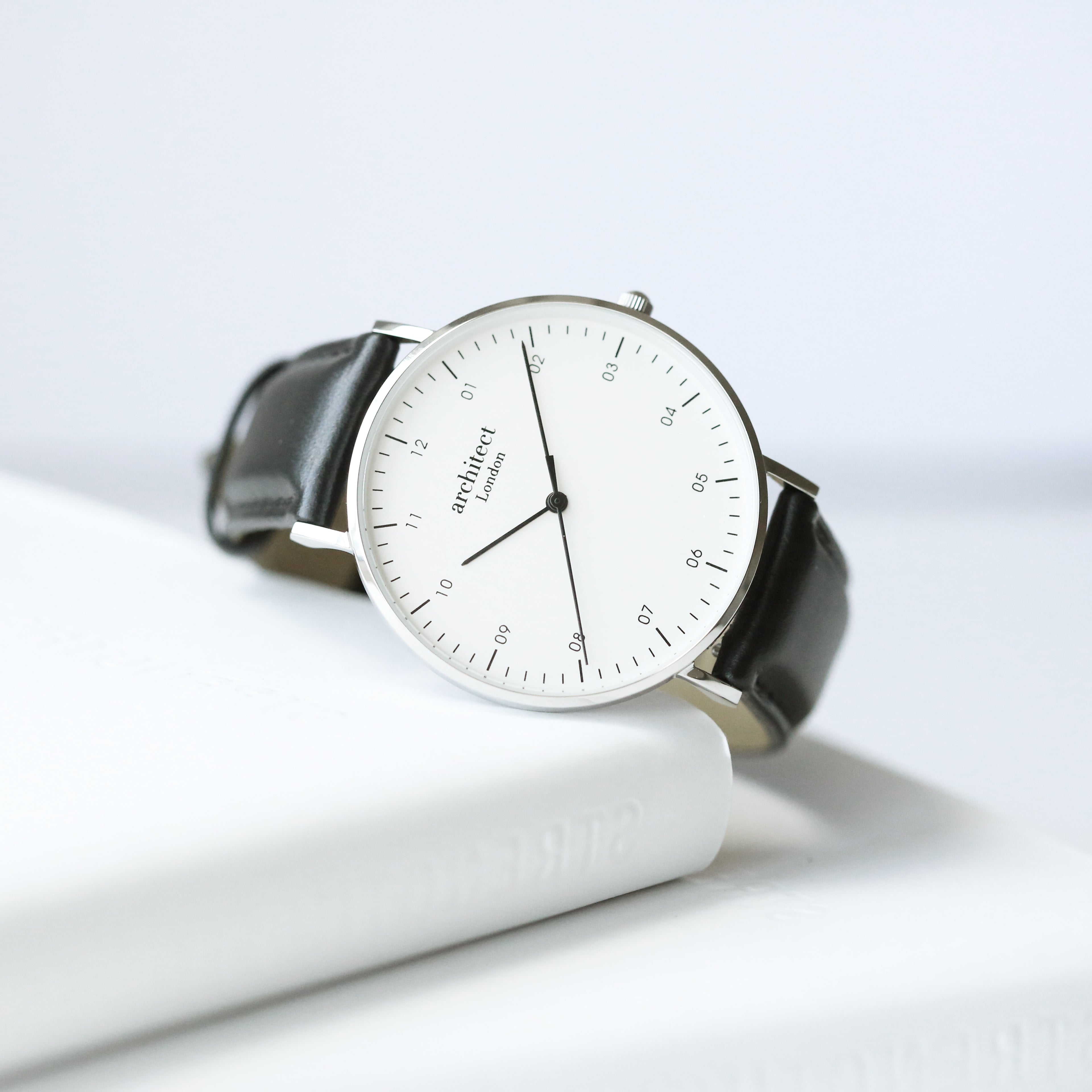 Contactless Payment Watch - Men's Architect Zephyr + Jet Black Strap + Modern Font Engraving - Wear We Met