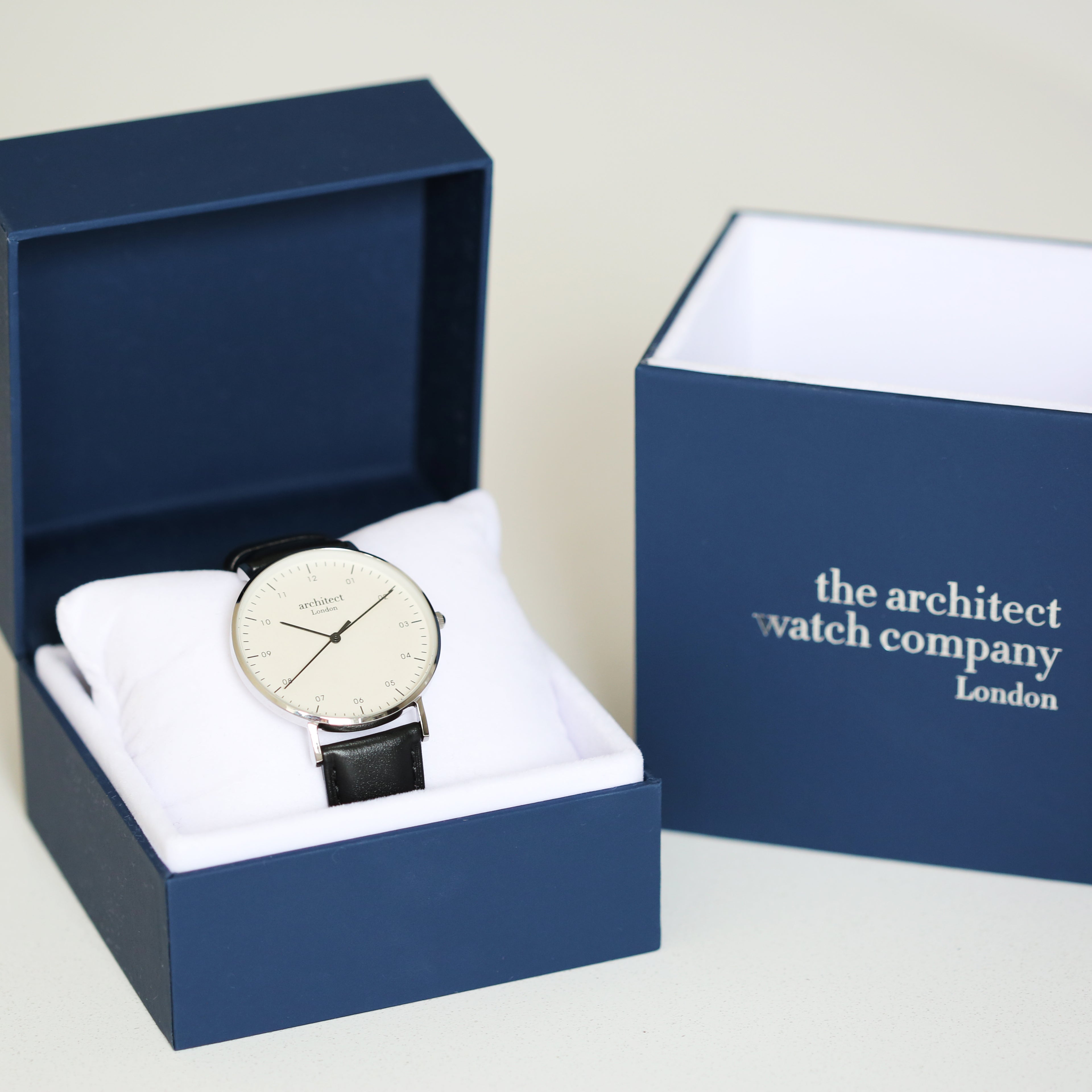 Contactless Payment Watch - Men's Architect Zephyr + Jet Black Strap + Own Handwriting Engraving - Wear We Met