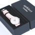 Ladies Architēct Blanc Silver Bezel - Handwriting Engraving + Light Pink Strap