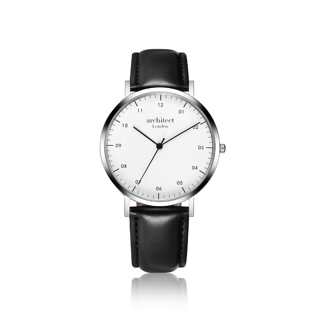 Handwriting Engraving - Men's Architect Zephyr + Jet Black Strap - Wear We Met