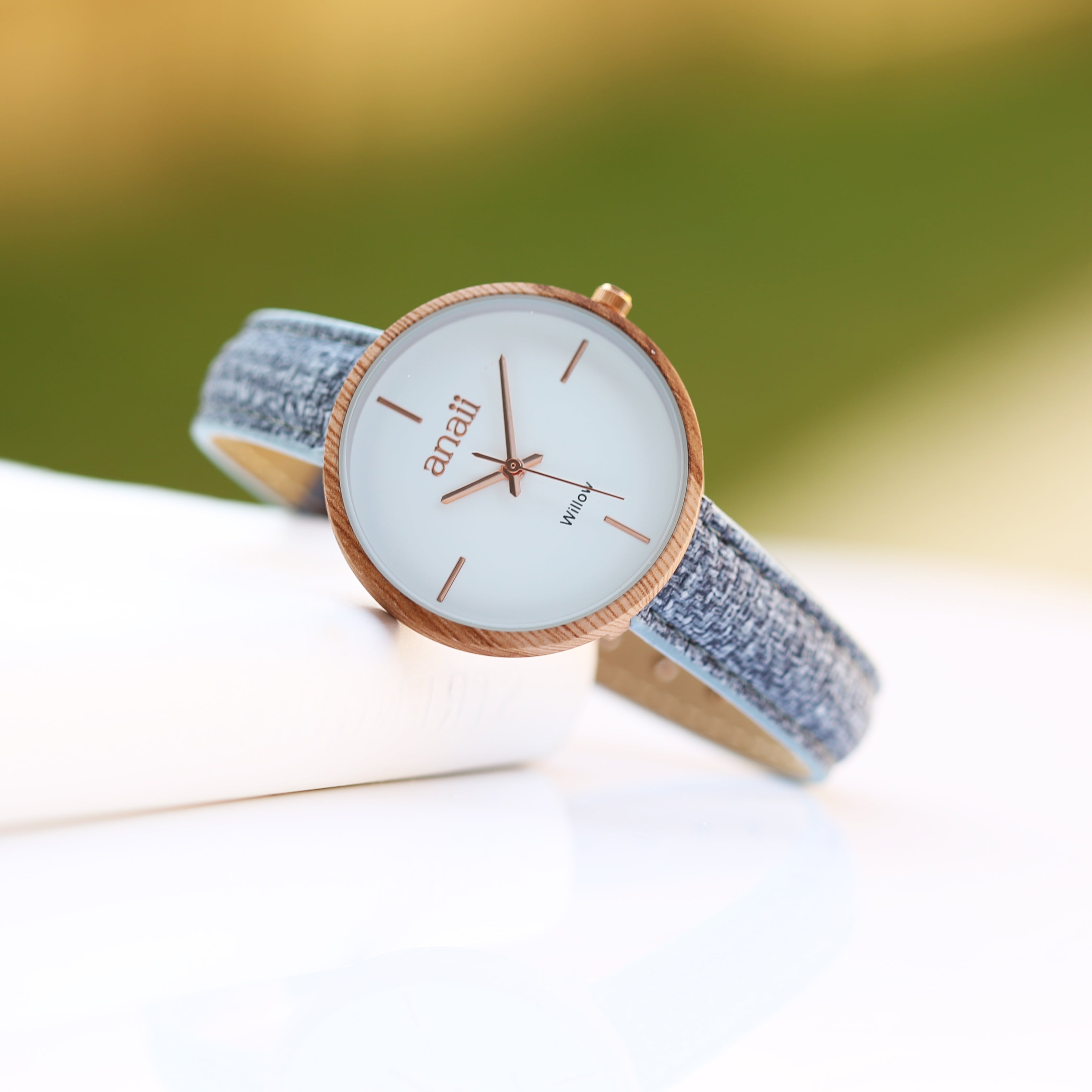 Handwriting Engraving Anaii Watch - Lake Blue - Wear We Met