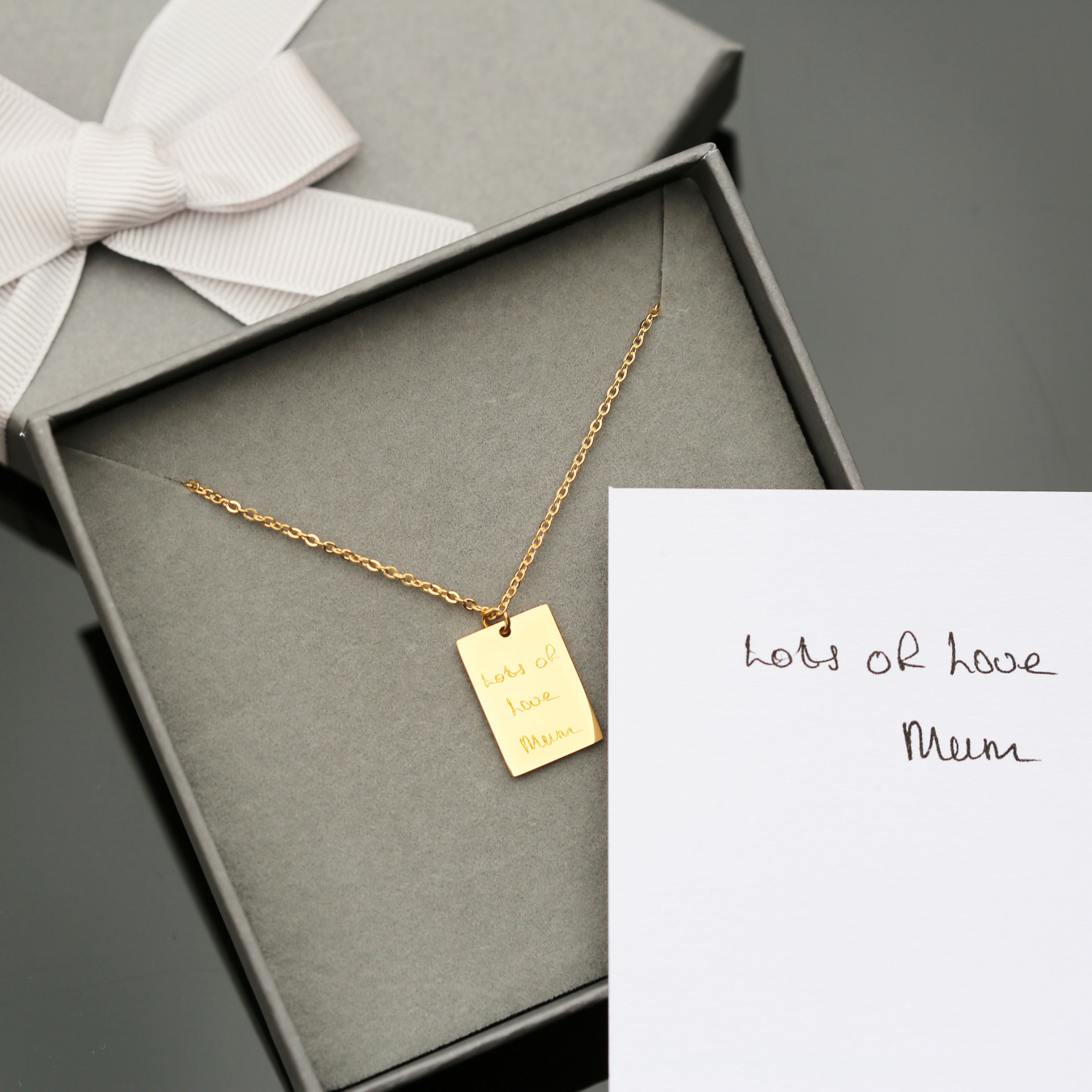 Dazzle Personalised Necklace - Own Handwriting Engraving - Wear We Met