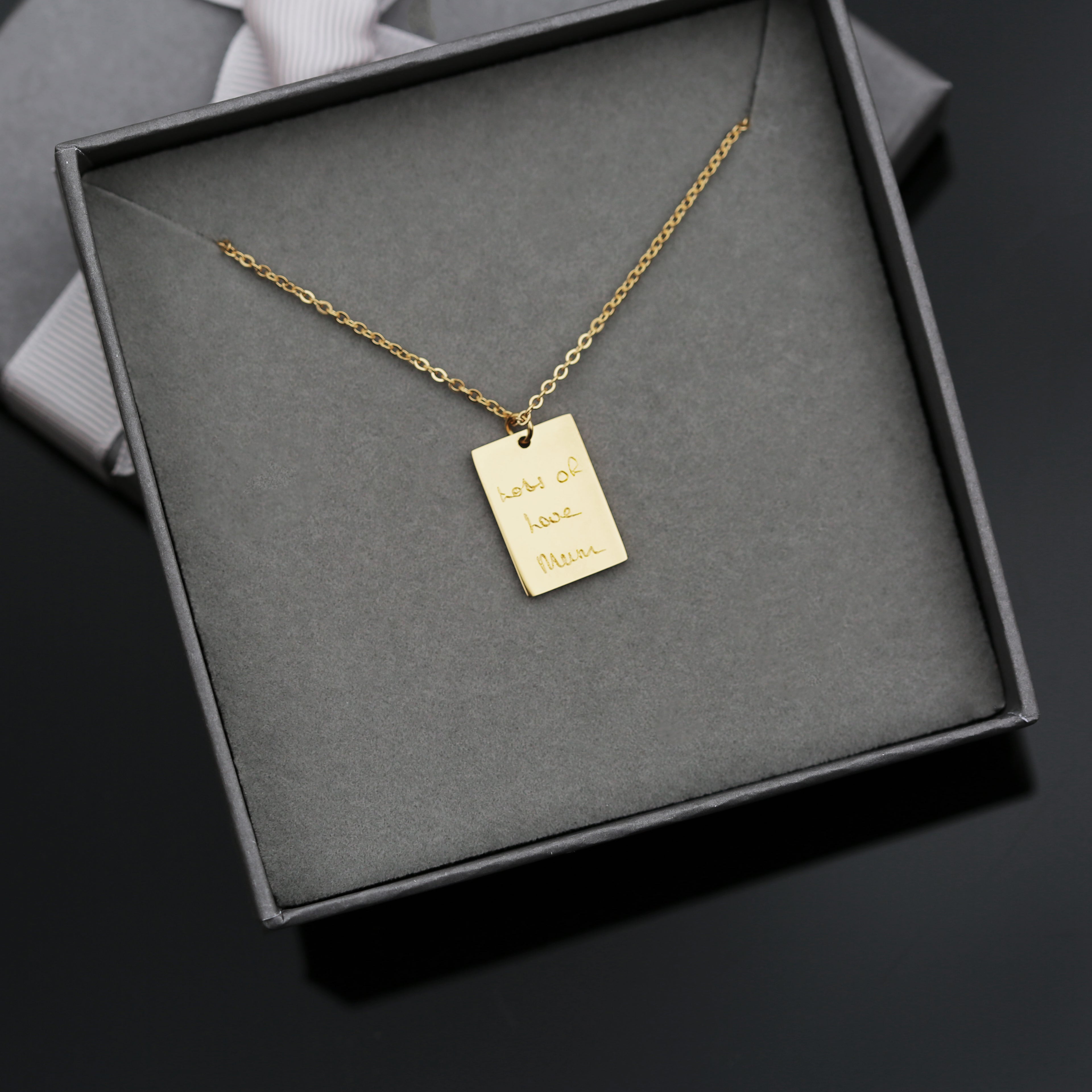 Dazzle Personalised Necklace - Own Handwriting Engraving - Wear We Met