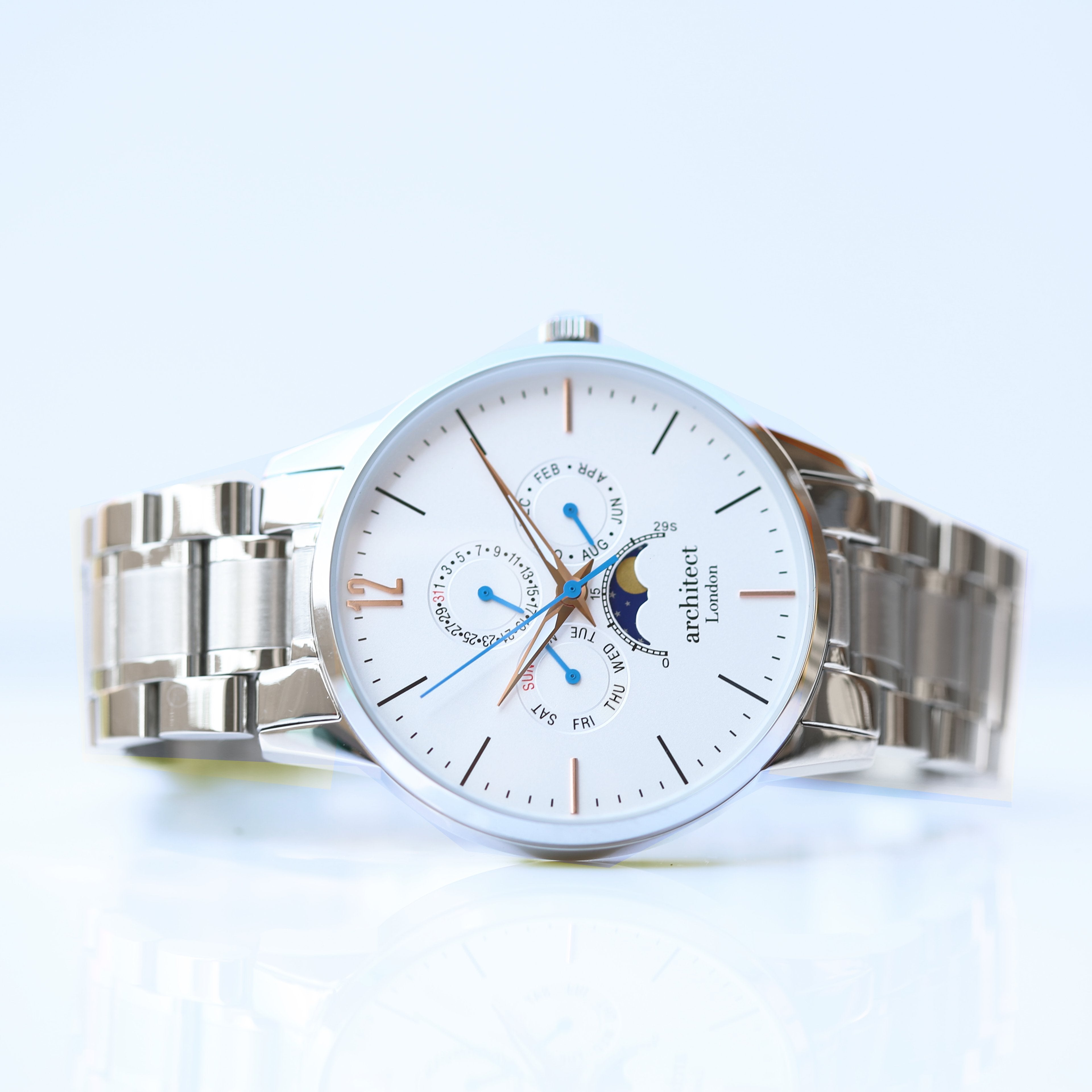 Men's Architect Apollo White - Modern Font Engraving - Wear We Met