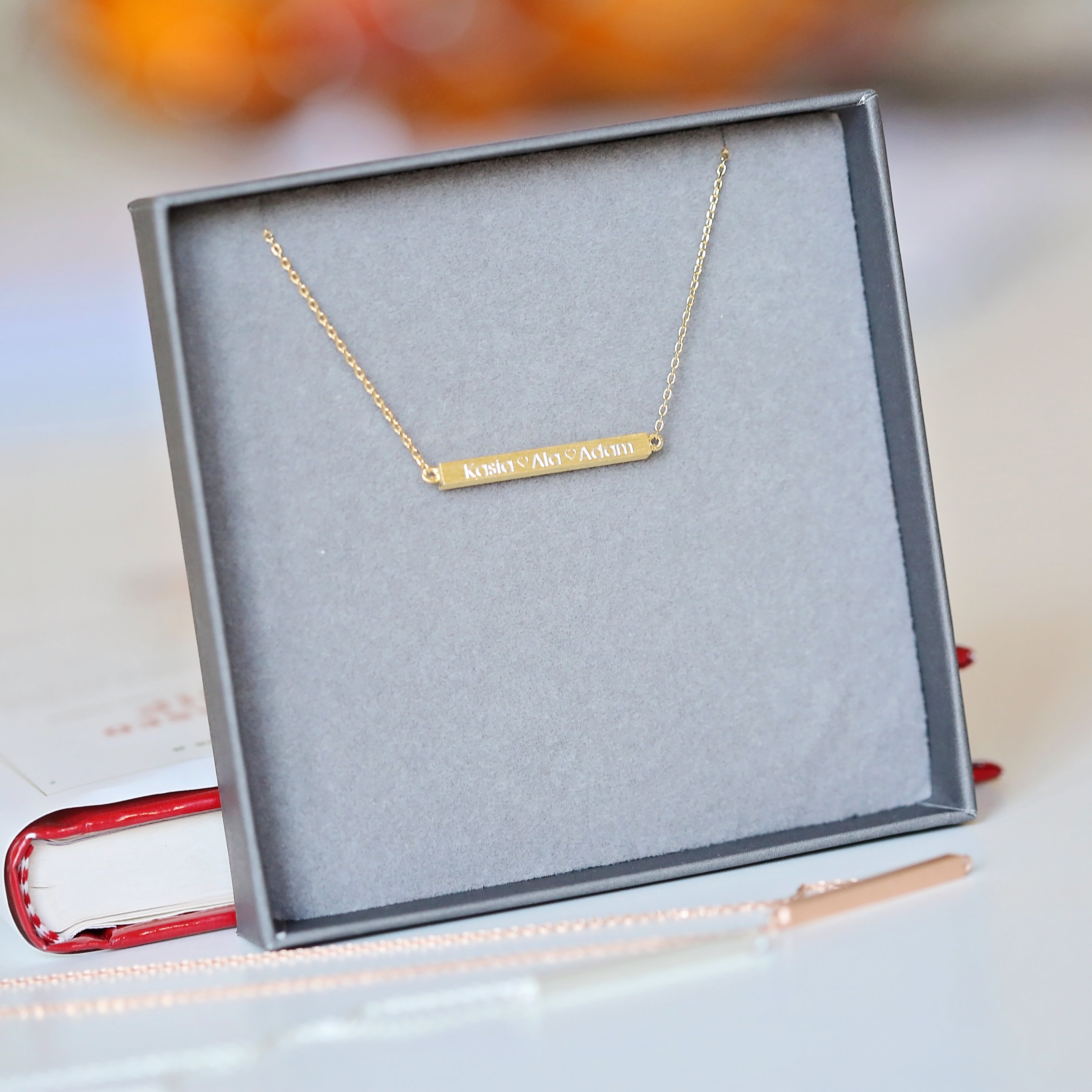 Personalised Horizontal Necklace - Wear We Met