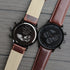 Handwriting Engraving - Men's Architect Motivator Black with Walnut Strap - Wear We Met