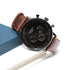 Handwriting Engraving - Men's Architect Motivator Black with Walnut Strap - Wear We Met