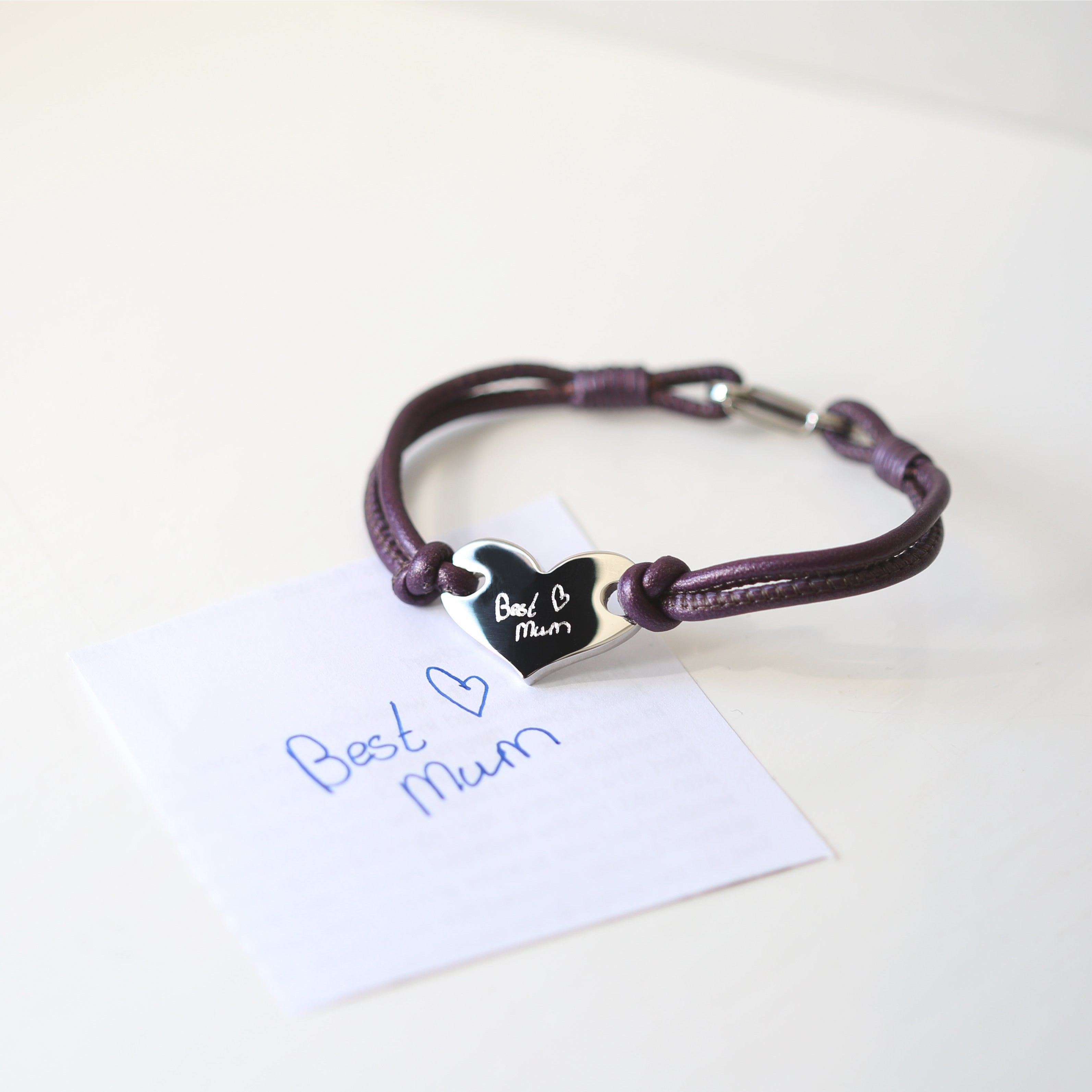 Handwriting Hearts Forever Bracelet Berry - Wear We Met