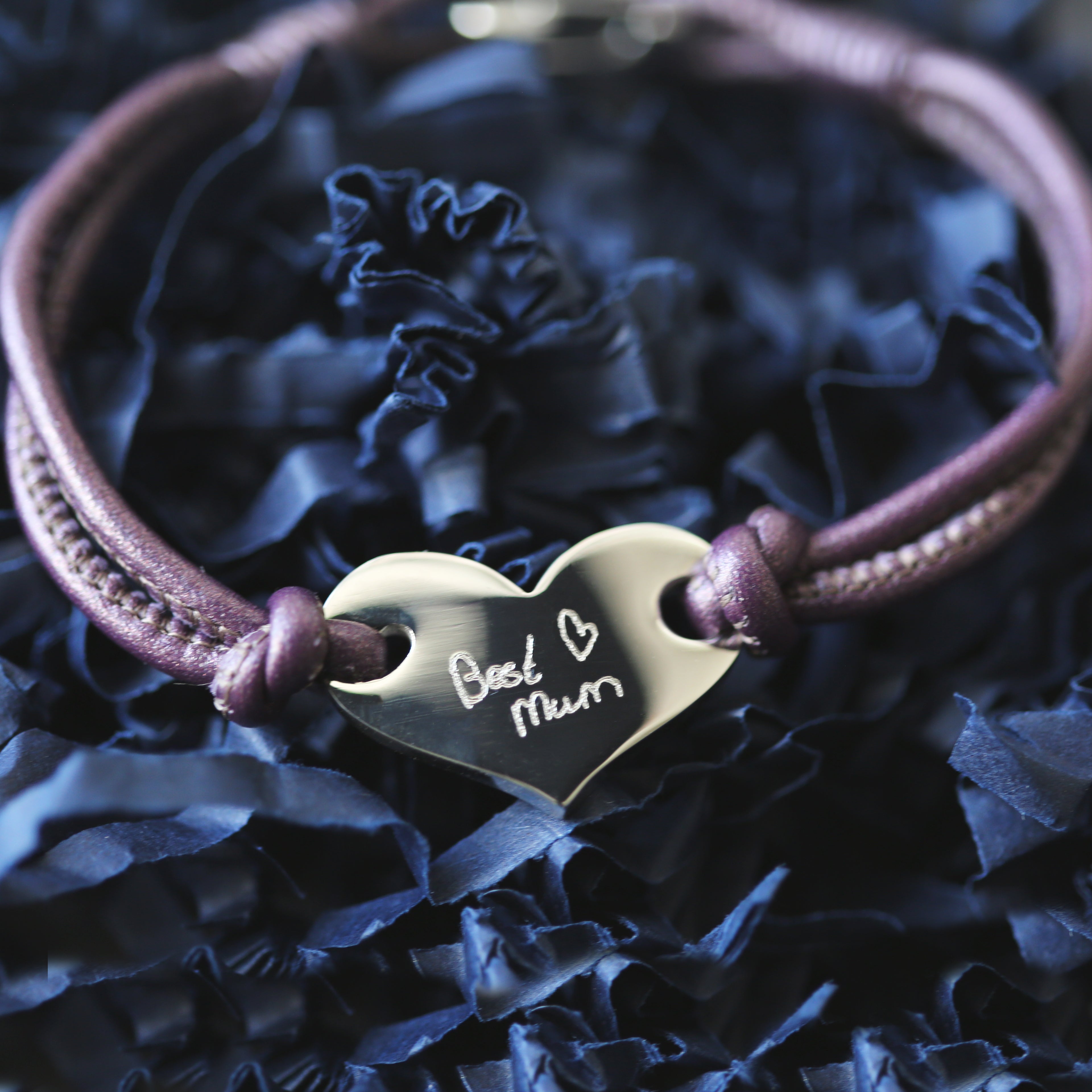 Handwriting Hearts Forever Bracelet Berry - Wear We Met