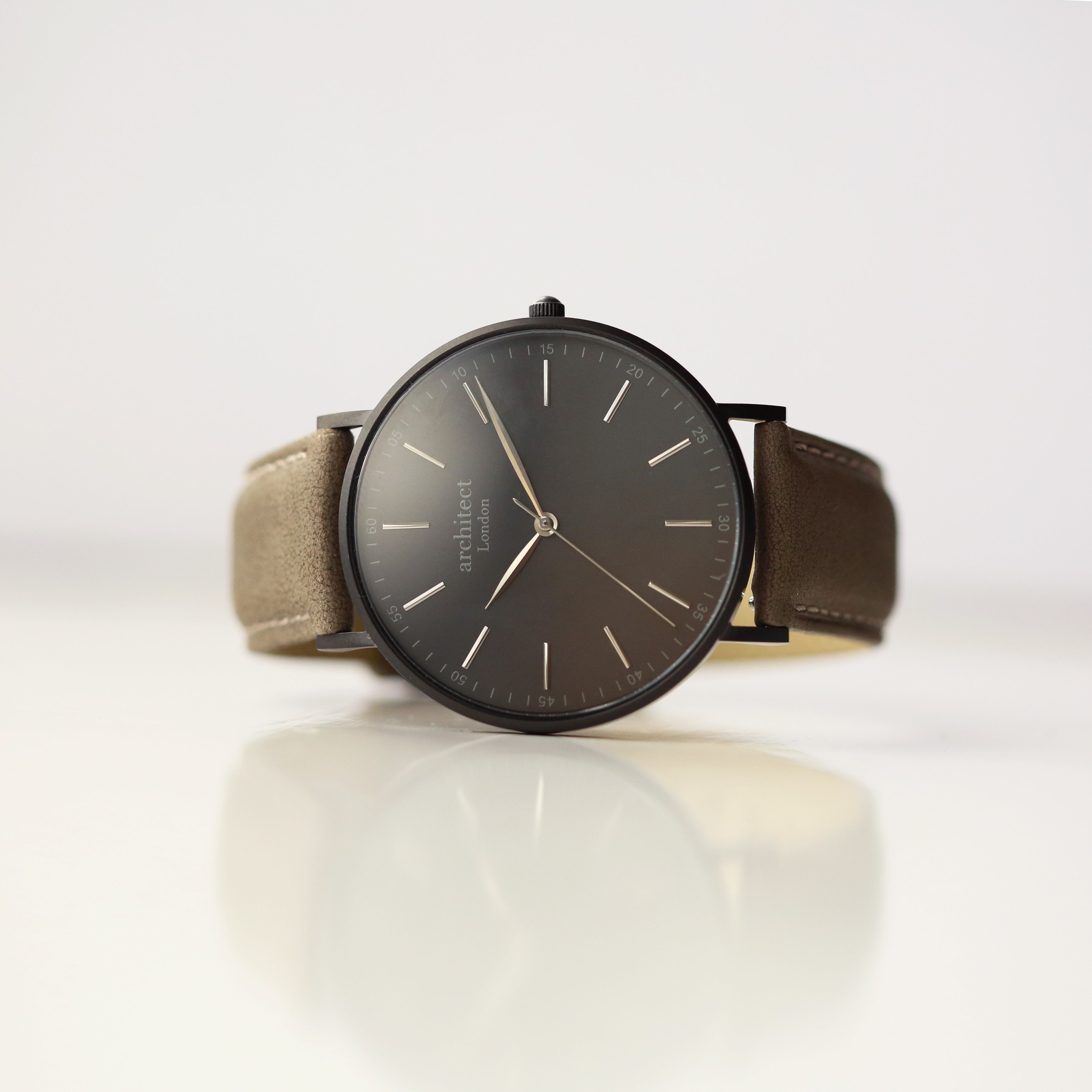 Handwriting Engraving - Men's Minimalist Watch + Urban Grey Strap - Wear We Met