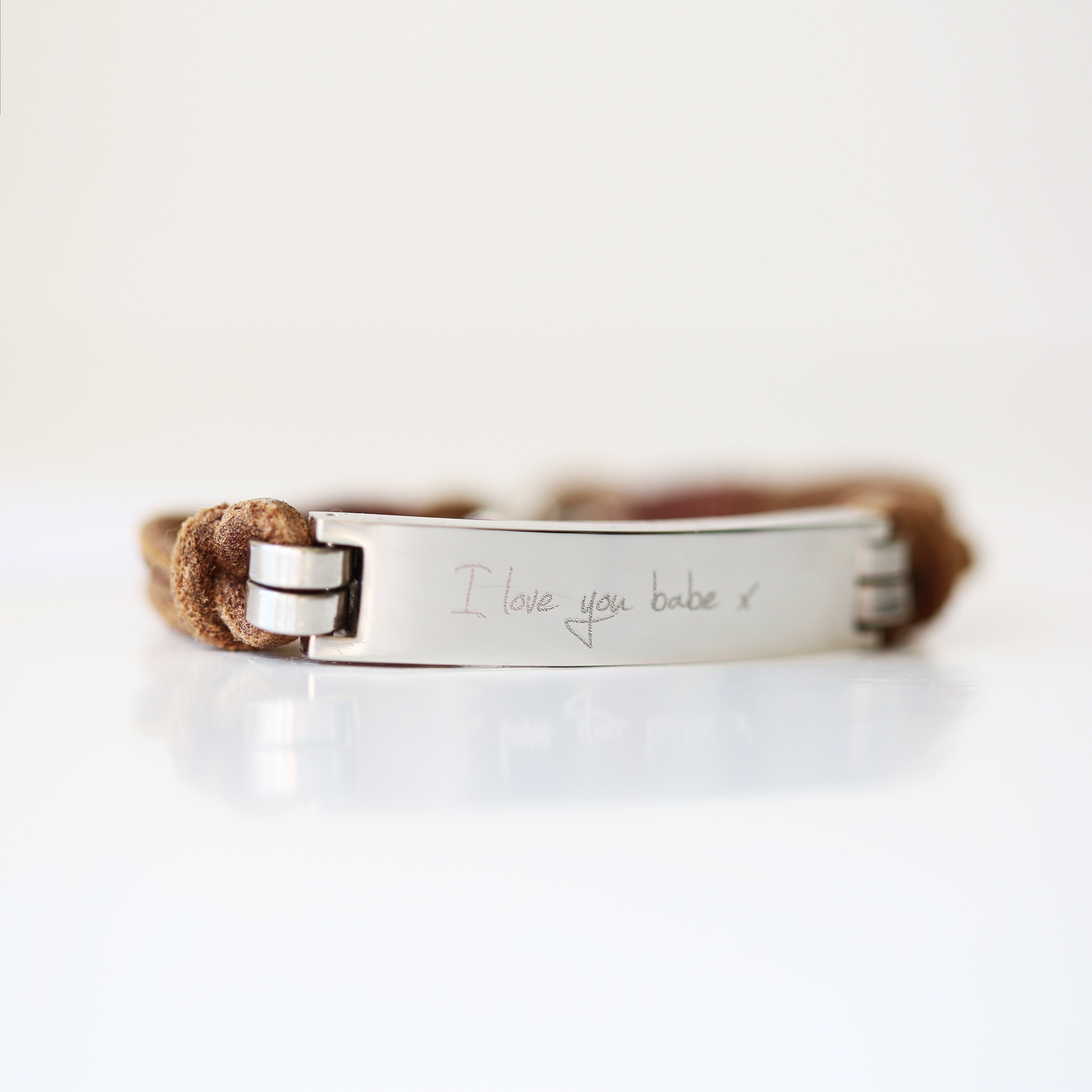 Men's Leather Tan Bracelet - Wear We Met