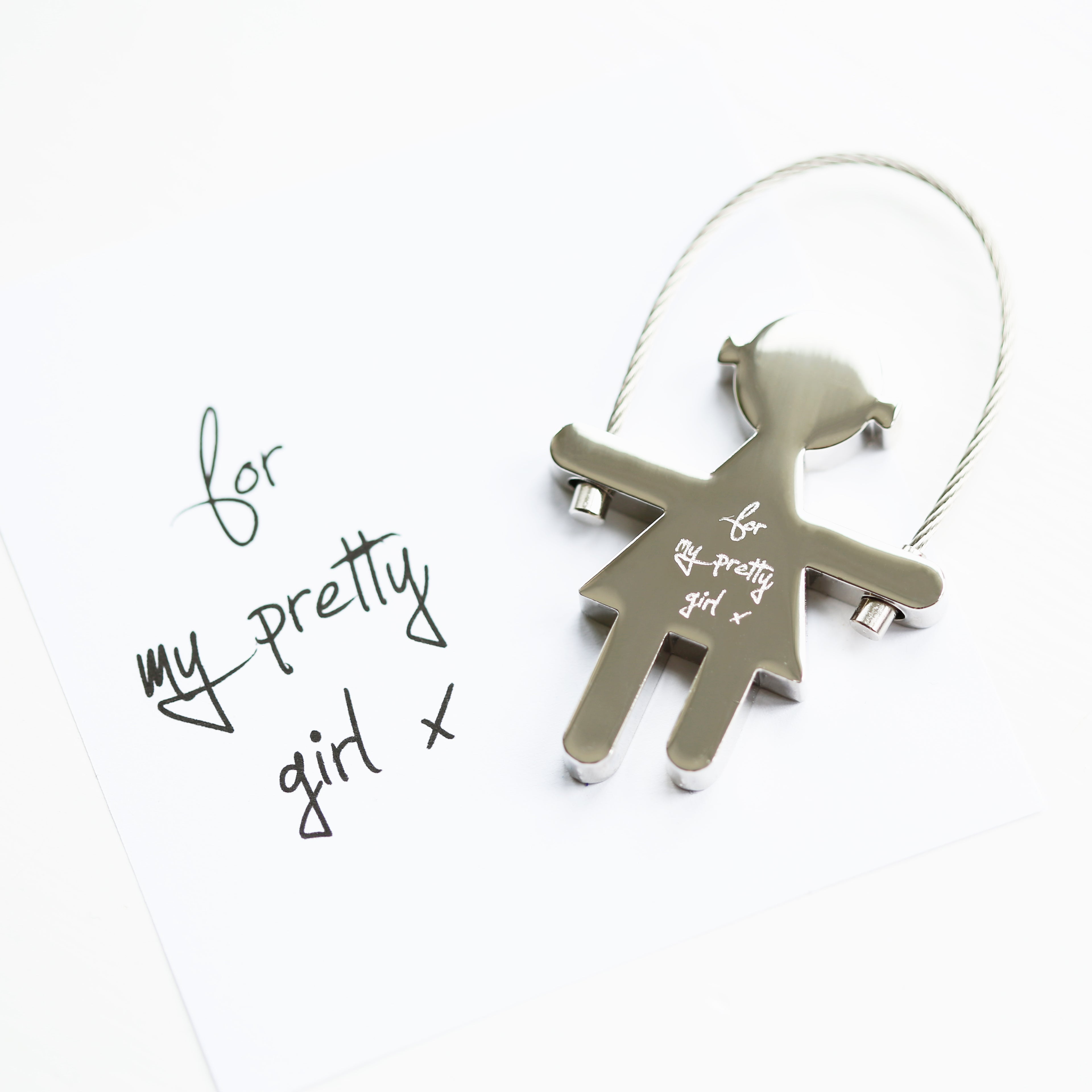 Skipping Sally Key Ring Handwriting Engraving - Wear We Met