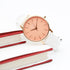 Ladies Architēct Coral - Modern Font Engraving + White Strap - Wear We Met