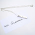 Sterling Silver Bar Necklace - Actual Handwriting - Wear We Met