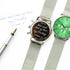 Handwriting Engraving - Men's Architect Motivator Green Face Silver Strap - Wear We Met