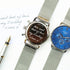 Handwriting Engraving - Men's Architect Motivator Blue Face Silver Strap - Wear We Met