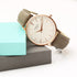 Ladies Architēct Blanc - Modern Font Engraving + Light Grey Strap - Wear We Met