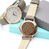 Ladies Architēct Blanc - Modern Font Engraving + Light Grey Strap - Wear We Met