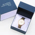 Ladies Architēct Blanc - Handwriting Engraving + Light Grey Strap - Wear We Met