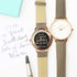 Ladies Architēct Blanc - Handwriting Engraving + Light Grey Strap - Wear We Met