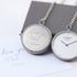 Modern Pocket Watch Silver - Handwriting Engraving - Wear We Met