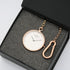 Modern Pocket Watch Rose Gold - Handwriting Engraving - Wear We Met