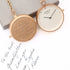 Modern Pocket Watch Rose Gold - Handwriting Engraving - Wear We Met