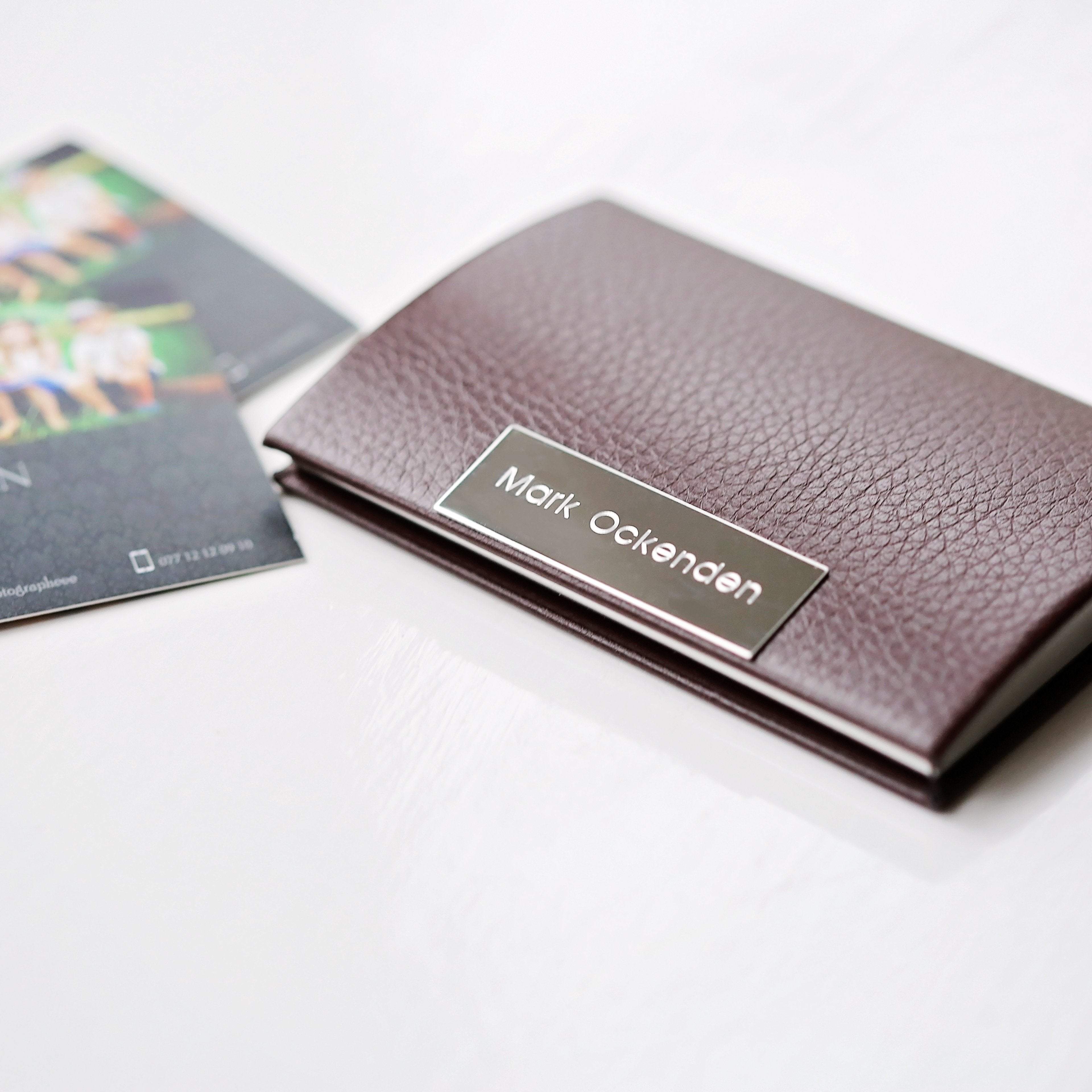 Engraved Business Card / Credit Card Holder - Wear We Met