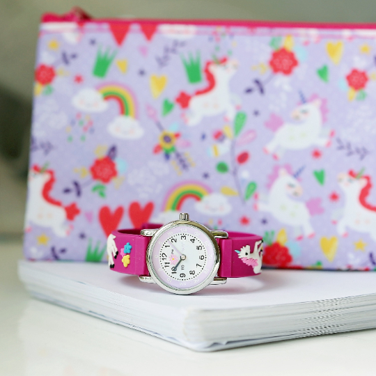 Engraved Kids 3D Unicorn Watch - Pink - Wear We Met