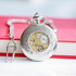 Handwriting Engraved Roman Skeleton Pocket Watch - Wear We Met