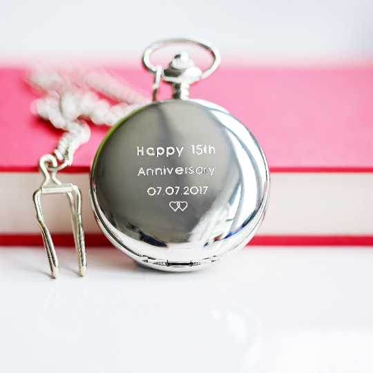 Personalised Roman Skeleton Pocket Watch - Wear We Met