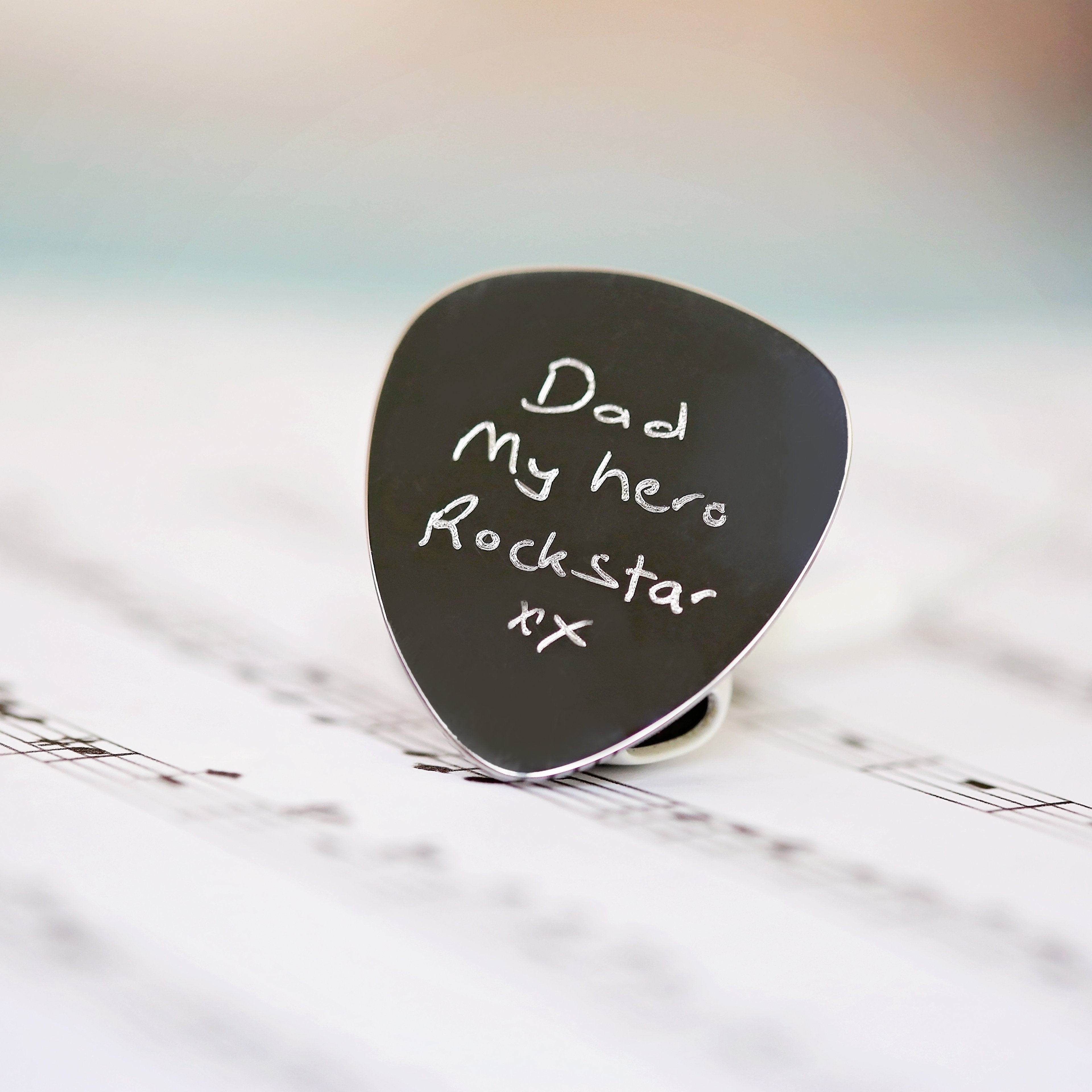 Handwriting Engraving Guitar Pick - Wear We Met